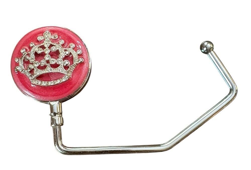 SPRING STREET CRYSTAL CROWN HANDBAG HOLDER PURSE HOOK